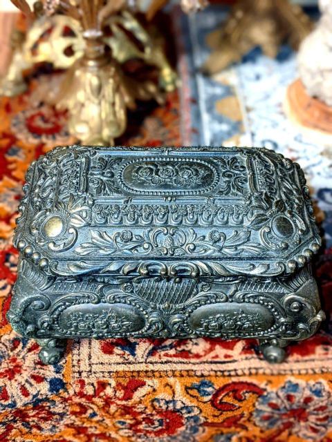 アンティーク 真鍮 ジュエリー ケース アクセサリー ボックス BOX 骨董品 ビンテージ フランス イギリス イタリア フレンチ < ホビー  アンティーク 真鍮 ジュエリー ケース アクセサリー ボックス BOX 骨董品 ビンテージ フランス イギリス イタリア フレンチ < ホビーの