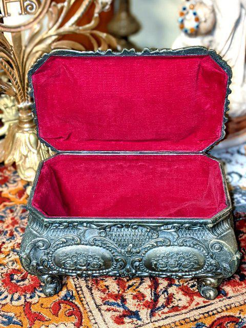 アンティーク 真鍮 ジュエリー ケース アクセサリー ボックス BOX 骨董品 ビンテージ フランス イギリス イタリア フレンチ < ホビー  アンティーク 真鍮 ジュエリー ケース アクセサリー ボックス BOX 骨董品 ビンテージ フランス イギリス イタリア フレンチ < ホビーの