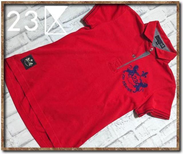 23区 SPORT 刺繍入り半袖ポロシャツ 赤 < ブランド  23区 SPORT 刺繍入り半袖ポロシャツ 赤  < ブランドの