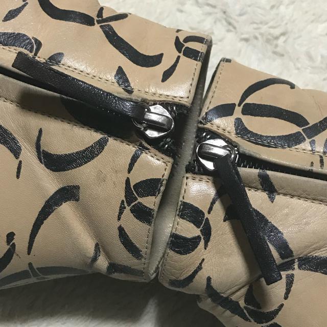 ヴィンテージ シャネル CoCoレザーショートブーツ ベージュ34.5 21.5cm 現状品 < ブランド  ヴィンテージ シャネル CoCoレザーショートブーツ ベージュ34.5 21.5cm 現状品 < ブランドの