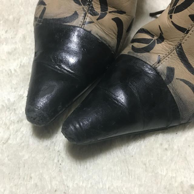 ヴィンテージ シャネル CoCoレザーショートブーツ ベージュ34.5 21.5cm 現状品 < ブランド  ヴィンテージ シャネル CoCoレザーショートブーツ ベージュ34.5 21.5cm 現状品 < ブランドの