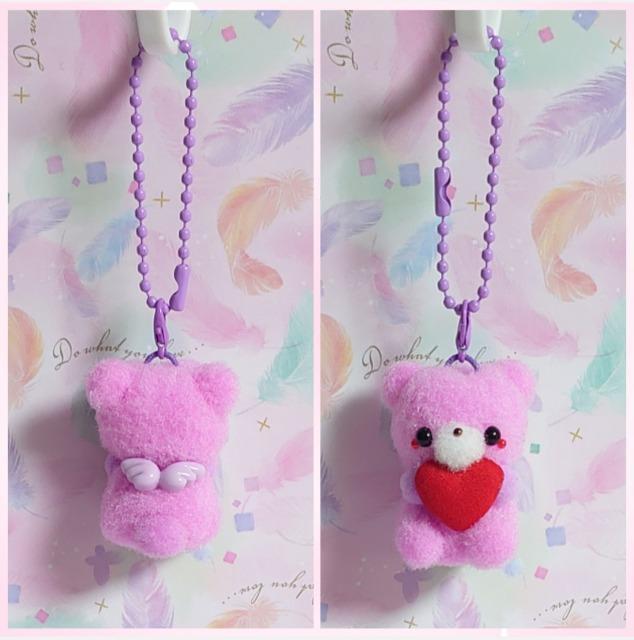 ハンドメイド♪ポンポンマスコット『ハート持ちくま天使』赤ハートD < ペット/手芸/園芸 ハンドメイド♪ポンポンマスコット『ハート持ちくま天使』赤ハートD < ペット/手芸/園芸の