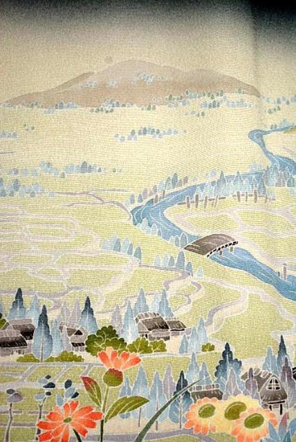 【最高峰】美品 十日町友禅作家 【阿部佳雪】暈し染め 津軽平野 比翼付 黒留袖 身丈165.5cm 裄丈66cm T3546 < 女性ファッション  【最高峰】美品 十日町友禅作家 【阿部佳雪】暈し染め 津軽平野 比翼付 黒留袖 身丈165.5cm 裄丈66cm T3546 < 女性ファッションの