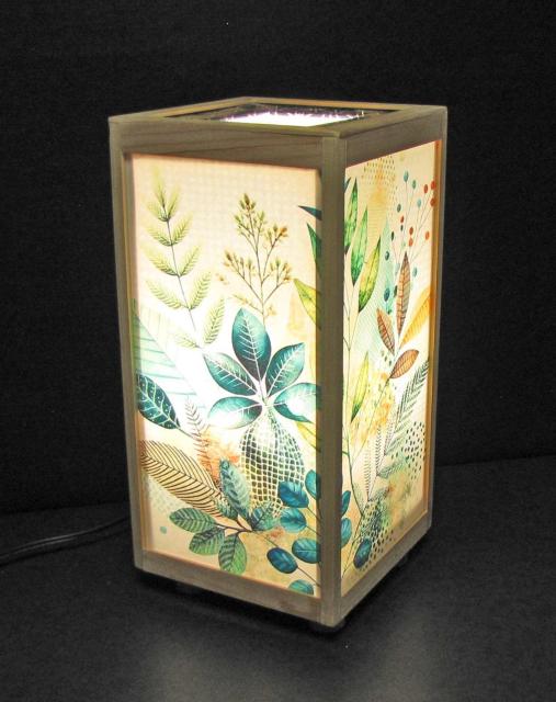 ★和風ランプシェード=「木の葉の彩」/至福の明り・心温まるひととき/LED昼白色・ラミネート加工・檜枠造・軽量/ < インテリア/ライフ  ★和風ランプシェード=「木の葉の彩」/至福の明り・心温まるひととき/LED昼白色・ラミネート加工・檜枠造・軽量/ < インテリア/ライフの