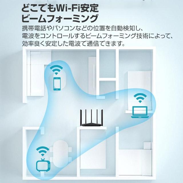 Wi-Fiルーター 無線LANルーター WIFI5 中継器 IPv6 MU-MIMO 11ac Wi-Fi5 デュアルバンド < PC本体/周辺機器 Wi-Fiルーター 無線LANルーター WIFI5 中継器 IPv6 MU-MIMO 11ac Wi-Fi5 デュアルバンド < PC本体/周辺機器の