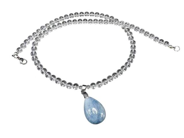 一点物天然石アクアマリンペンダント水晶6mmネックレス808-051RYZa < 女性アクセサリー/時計  一点物天然石アクアマリンペンダント水晶6mmネックレス808-051RYZa  < 女性アクセサリー/時計の