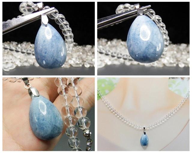 一点物天然石アクアマリンペンダント水晶6mmネックレス808-051RYZa < 女性アクセサリー/時計  一点物天然石アクアマリンペンダント水晶6mmネックレス808-051RYZa < 女性アクセサリー/時計の