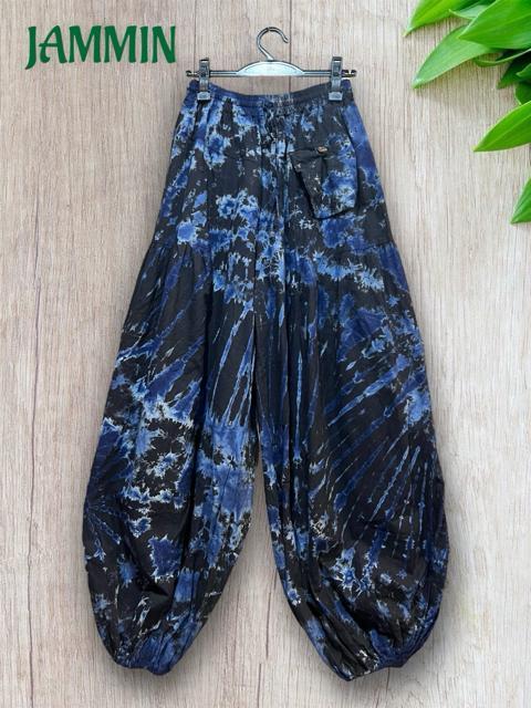 タイダイアラジンパンツ 黒×青 エスニック ヒッピー サイケ 個性派 アラジンパンツ < 男性ファッション タイダイアラジンパンツ 黒×青 エスニック ヒッピー サイケ 個性派 アラジンパンツ < 男性ファッションの