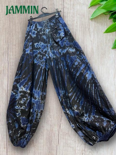 タイダイアラジンパンツ 黒×青 エスニック ヒッピー サイケ 個性派 アラジンパンツ < 男性ファッション タイダイアラジンパンツ 黒×青 エスニック ヒッピー サイケ 個性派 アラジンパンツ < 男性ファッションの