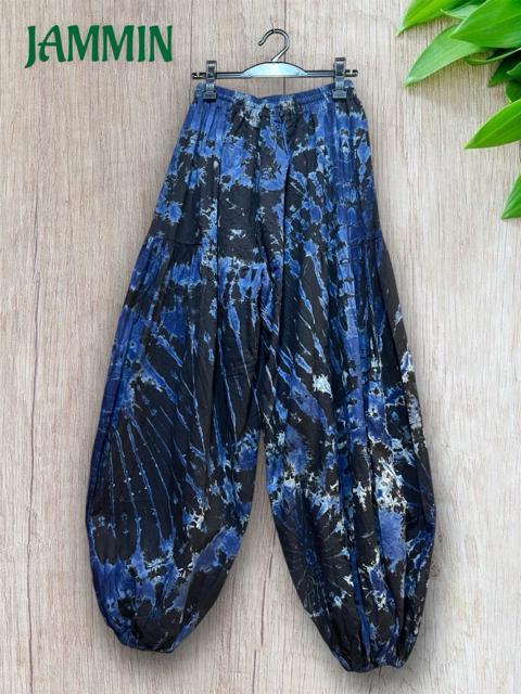 タイダイアラジンパンツ 黒×青 エスニック ヒッピー サイケ 個性派 アラジンパンツ < 男性ファッション タイダイアラジンパンツ 黒×青 エスニック ヒッピー サイケ 個性派 アラジンパンツ < 男性ファッションの