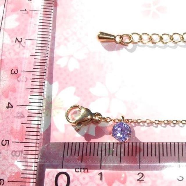 送料無料 即買い:ゴールドカラーサージカルステンレス一粒ラベンダーCZネックレス < 女性アクセサリー/時計  送料無料 即買い:ゴールドカラーサージカルステンレス一粒ラベンダーCZネックレス < 女性アクセサリー/時計の