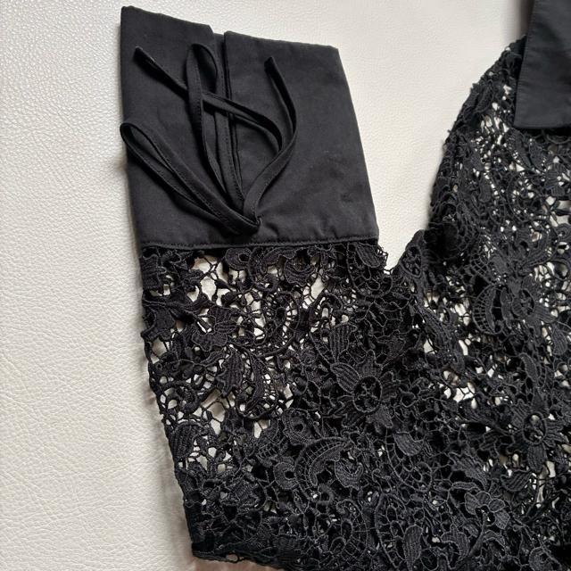 ◆美品◆COEL◆ビッグレースシャツ◆総レース◆ブラック◆黒◆フォーマル◆フリー < 女性ファッション  ◆美品◆COEL◆ビッグレースシャツ◆総レース◆ブラック◆黒◆フォーマル◆フリー < 女性ファッションの