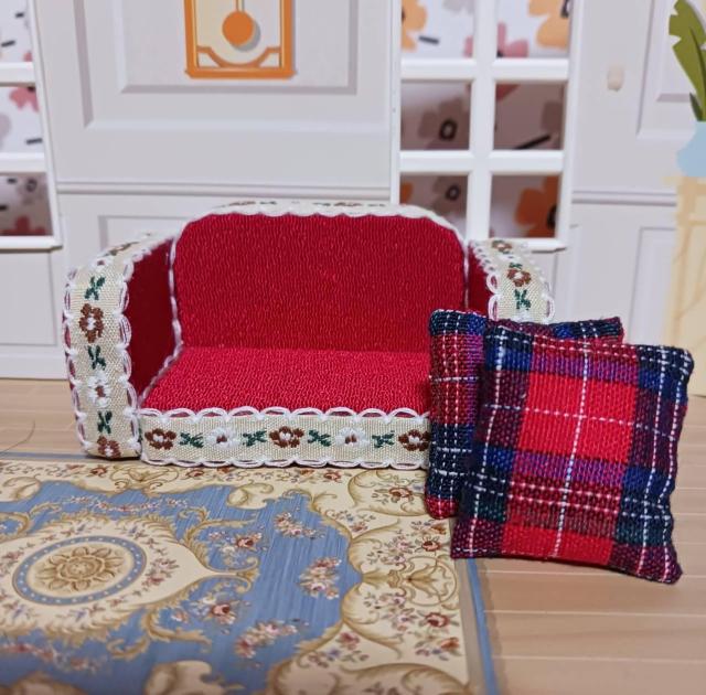 ドールハウス用 赤いソファとテーブルセット 8点セット < ペット/手芸/園芸 ドールハウス用 赤いソファとテーブルセット 8点セット < ペット/手芸/園芸の