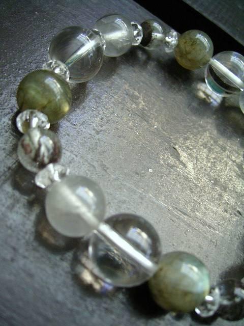 ラブラドライトxガーデンクォ-ツxスモーキークォ-ツx水晶 < 男性アクセサリー/時計 ラブラドライトxガーデンクォ-ツxスモーキークォ-ツx水晶 < 男性アクセサリー/時計の