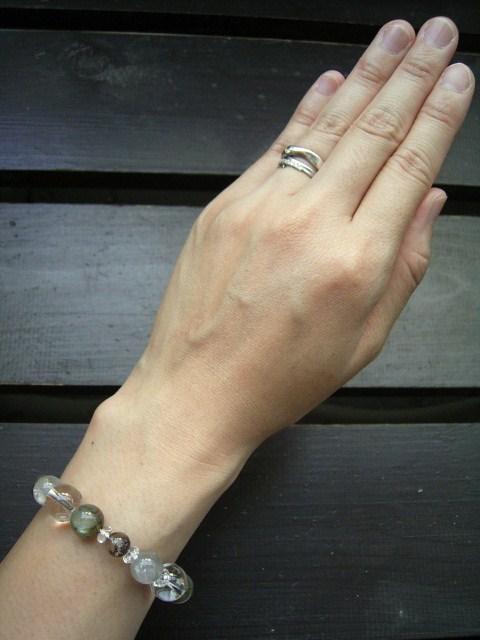 ラブラドライトxガーデンクォ-ツxスモーキークォ-ツx水晶 < 男性アクセサリー/時計 ラブラドライトxガーデンクォ-ツxスモーキークォ-ツx水晶 < 男性アクセサリー/時計の