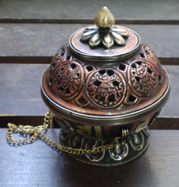 銅製 八吉祥*観音真言香炉 密教法具 < インテリア/ライフ 銅製 八吉祥*観音真言香炉 密教法具 < インテリア/ライフの