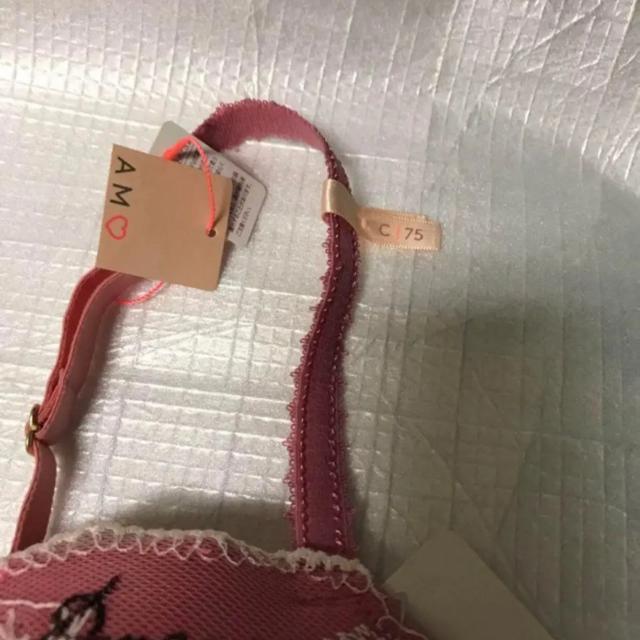 新品 トリンプ ブラジャー メッセージレース 夢みるブラ C75   ピンク < 女性ファッション  新品 トリンプ ブラジャー メッセージレース 夢みるブラ C75   ピンク < 女性ファッションの