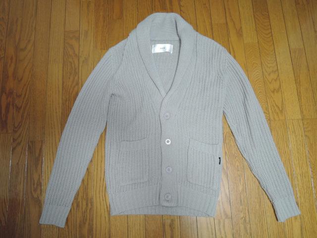AKM エイケイエム ショールカラー ニット カーディガン M 灰 SHAWL CARDIGAN ケーブル セーター < ブランド  AKM エイケイエム ショールカラー ニット カーディガン M 灰 SHAWL CARDIGAN ケーブル セーター  < ブランドの