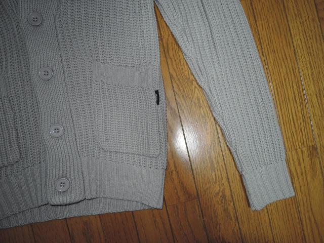 AKM エイケイエム ショールカラー ニット カーディガン M 灰 SHAWL CARDIGAN ケーブル セーター < ブランド  AKM エイケイエム ショールカラー ニット カーディガン M 灰 SHAWL CARDIGAN ケーブル セーター < ブランドの