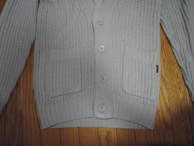 AKM エイケイエム ショールカラー ニット カーディガン M 灰 SHAWL CARDIGAN ケーブル セーター < ブランド  AKM エイケイエム ショールカラー ニット カーディガン M 灰 SHAWL CARDIGAN ケーブル セーター < ブランドの