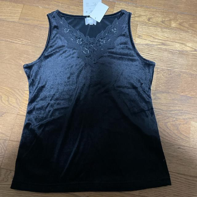 レース×ビーズ ベロアのタンクトップ < 女性ファッション  レース×ビーズ ベロアのタンクトップ  < 女性ファッションの