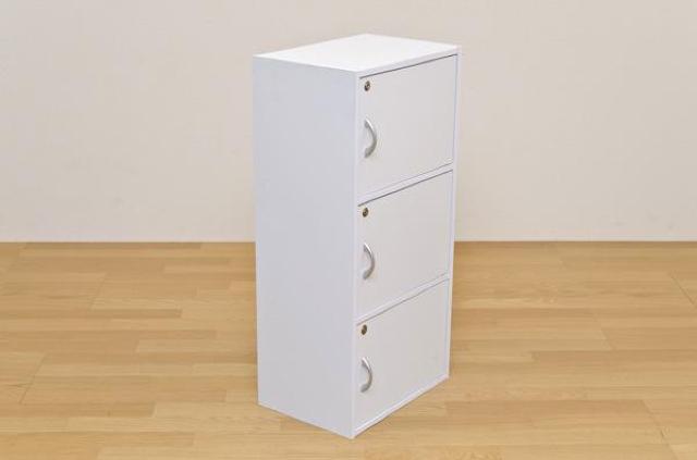 【送料無料】鍵付きラック 3段棚 収納 大容量 木目調 < インテリア/ライフ 【送料無料】鍵付きラック 3段棚 収納 大容量 木目調 < インテリア/ライフの