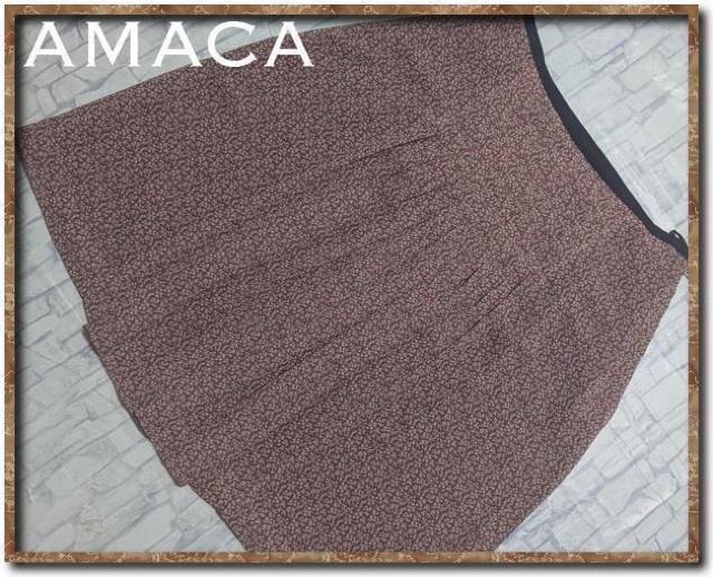 アマカ 花柄シフォンスカート 赤系 < ブランド アマカ 花柄シフォンスカート 赤系 < ブランドの