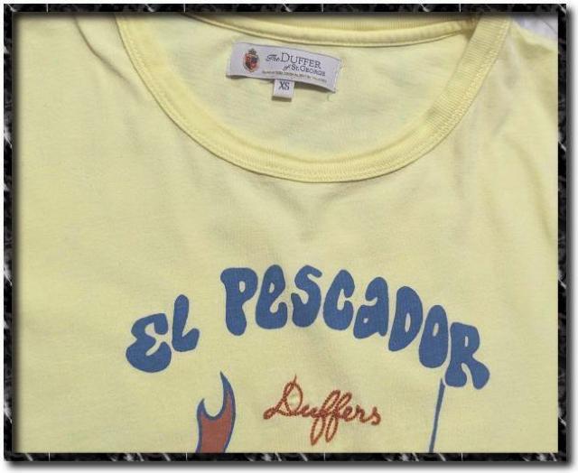 ザダファーオブセントジョージ 刺繍入りプリント入り半袖Tシャツ 黄 < 男性ファッション ザダファーオブセントジョージ 刺繍入りプリント入り半袖Tシャツ 黄 < 男性ファッションの