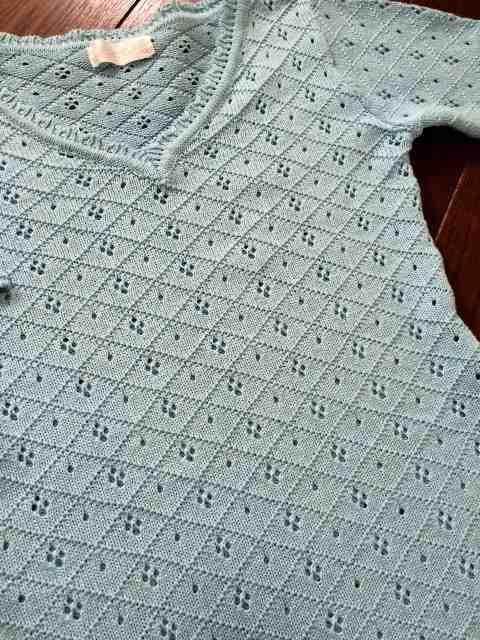 【美品】日本製◆上質レース◆ライン美鍵編み春夏チュニック < 女性ファッション  【美品】日本製◆上質レース◆ライン美鍵編み春夏チュニック < 女性ファッションの