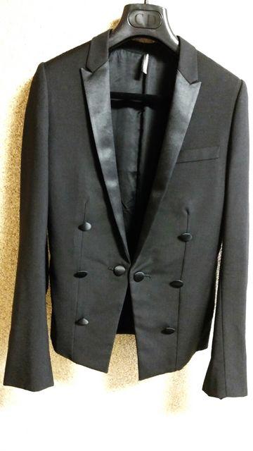 正規良 Dior Homme ディオールオム ナロースモーキングジャケット黒 最小38 スーツ ドレスタキシード 男女兼用 < ブランド  正規良 Dior Homme ディオールオム ナロースモーキングジャケット黒 最小38 スーツ ドレスタキシード 男女兼用  < ブランドの