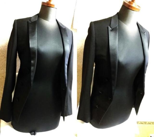 正規良 Dior Homme ディオールオム ナロースモーキングジャケット黒 最小38 スーツ ドレスタキシード 男女兼用 < ブランド  正規良 Dior Homme ディオールオム ナロースモーキングジャケット黒 最小38 スーツ ドレスタキシード 男女兼用 < ブランドの