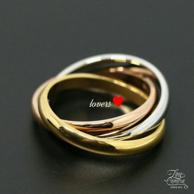 送料無料27号サージカルステンレス3色3連トリニティリング指輪 < 男性アクセサリー/時計  送料無料27号サージカルステンレス3色3連トリニティリング指輪 < 男性アクセサリー/時計の