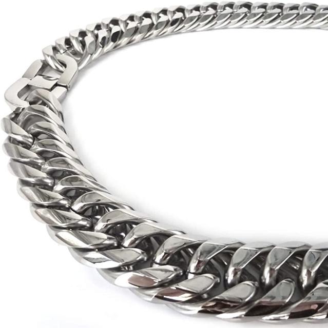 極太幅22mm 6面カット喜平ネックレスス テンレス製 シルバー色新品!。 < 男性アクセサリー/時計  極太幅22mm 6面カット喜平ネックレスス テンレス製 シルバー色新品!。 < 男性アクセサリー/時計の
