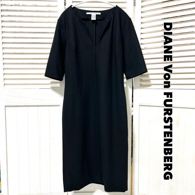 美品 ダイアンフォンファステンバーグ ウール ワンピース 10 < ブランド  美品 ダイアンフォンファステンバーグ ウール ワンピース 10  < ブランドの