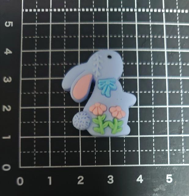 ★ハンドメイド素材★デコパーツ・刺繍風うさぎさん(ブルー) < 香水/コスメ/ネイル  ★ハンドメイド素材★デコパーツ・刺繍風うさぎさん(ブルー) < 香水/コスメ/ネイルの