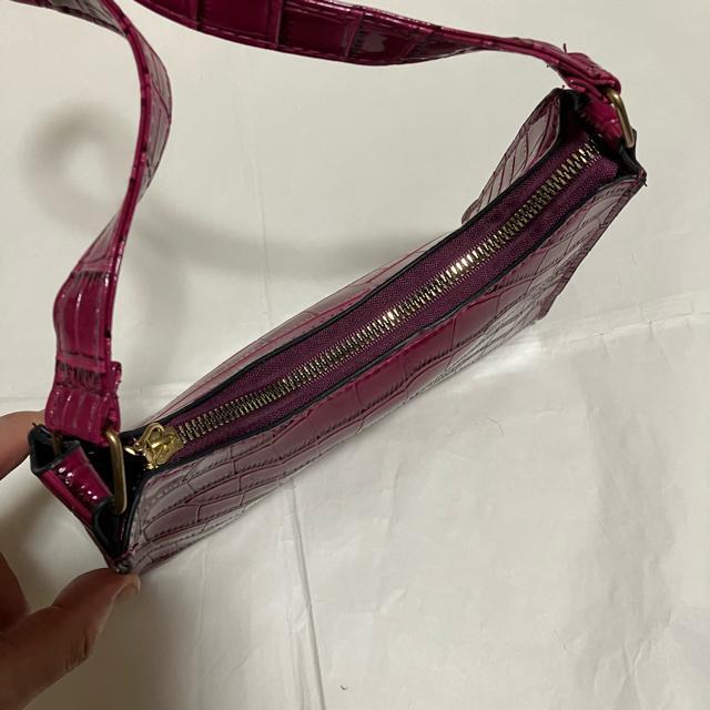 【ノーブランド扱い】 クロコ柄 / ミニハンドバッグ / パープル < 女性ファッション  【ノーブランド扱い】 クロコ柄 / ミニハンドバッグ / パープル < 女性ファッションの