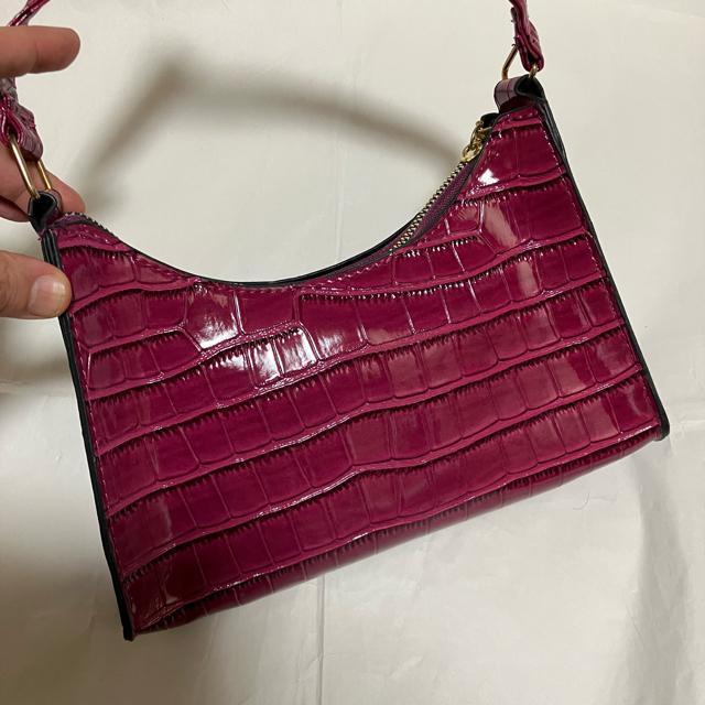【ノーブランド扱い】 クロコ柄 / ミニハンドバッグ / パープル < 女性ファッション  【ノーブランド扱い】 クロコ柄 / ミニハンドバッグ / パープル < 女性ファッションの