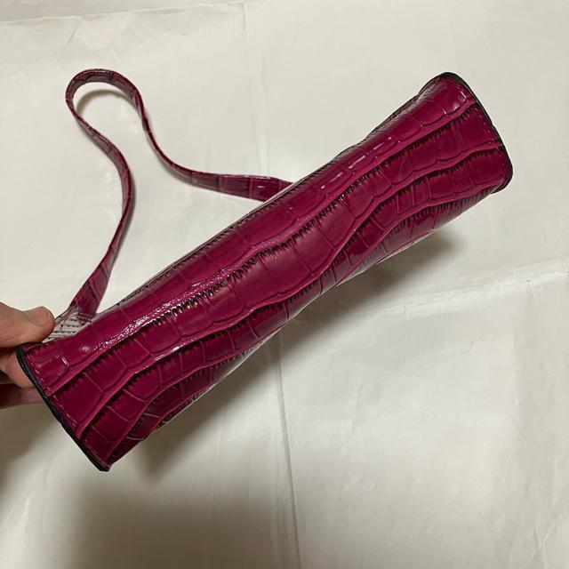【ノーブランド扱い】 クロコ柄 / ミニハンドバッグ / パープル < 女性ファッション  【ノーブランド扱い】 クロコ柄 / ミニハンドバッグ / パープル < 女性ファッションの