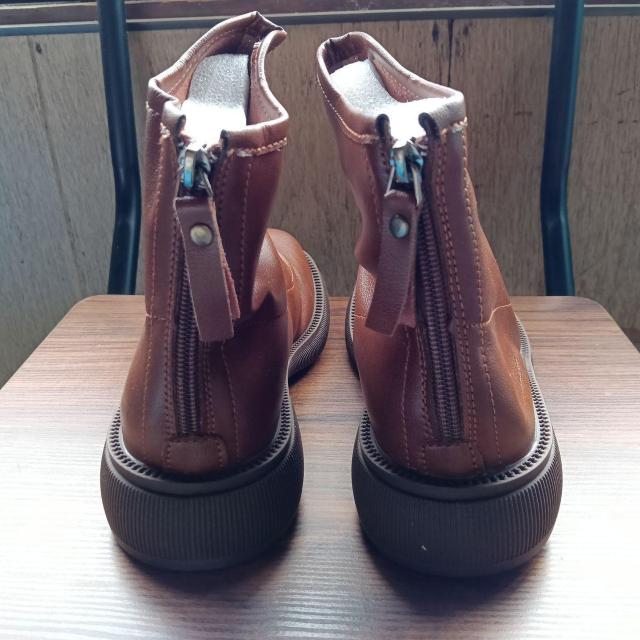 新品 23cm レディース ブーツ ブラウン 厚底 シューズ ショートブーツ < 女性ファッション  新品 23cm レディース ブーツ ブラウン 厚底 シューズ ショートブーツ < 女性ファッションの