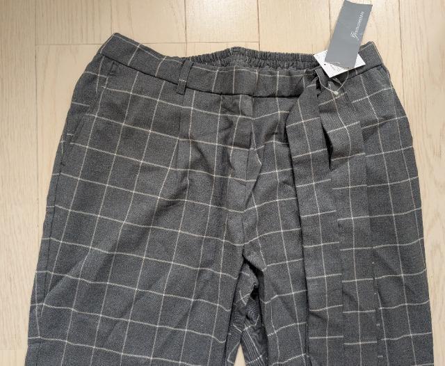 LL★grancontro★ベルメゾン★共布ベルト付き格子柄パンツ★新品★送料無料 < 女性ファッション LL★grancontro★ベルメゾン★共布ベルト付き格子柄パンツ★新品★送料無料 < 女性ファッションの
