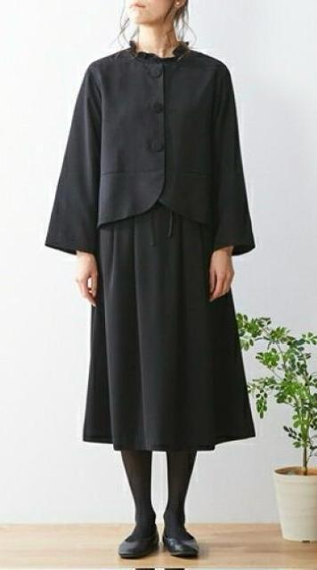 新品☆3L喪服礼服ナチュラル系おしゃれさん向き黒ワンピーススーツR234 < 女性ファッション 新品☆3L喪服礼服ナチュラル系おしゃれさん向き黒ワンピーススーツR234 < 女性ファッションの