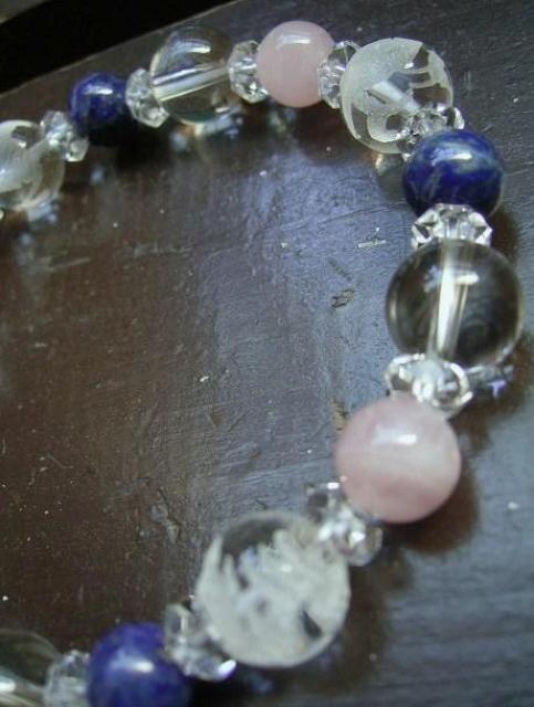 *風水四神*ラピスラズリxディープローズクォーツx水晶 < 女性アクセサリー/時計 *風水四神*ラピスラズリxディープローズクォーツx水晶 < 女性アクセサリー/時計の