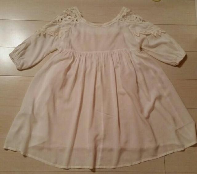 ●FREES SHOP●オフホワイト シフォン刺繍ワンピ/sizeM < ブランド  ●FREES SHOP●オフホワイト シフォン刺繍ワンピ/sizeM < ブランドの