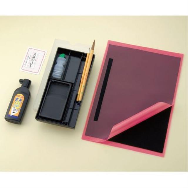 可愛くて大人気♪ 習字セット 書道セット ピンク < インテリア/ライフ  可愛くて大人気♪ 習字セット 書道セット ピンク < インテリア/ライフの