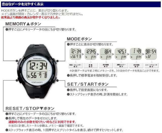 電波時計内蔵万歩計 ウォッチ万歩計 DEMPAMANPO TM-510(B/R) ブラック×レッド 腕時計型歩数計 < ヘルス/ビューティー  電波時計内蔵万歩計 ウォッチ万歩計 DEMPAMANPO TM-510(B/R) ブラック×レッド 腕時計型歩数計 < ヘルス/ビューティーの