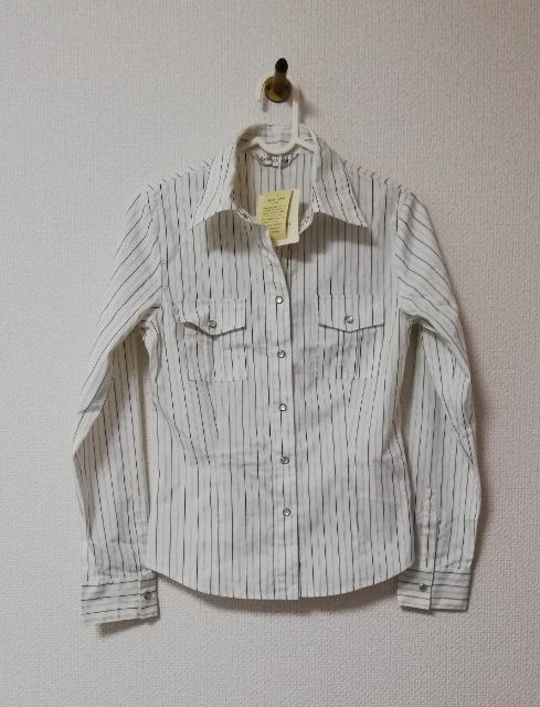 新品 ストリップシャツ 長袖 タグ付 9R < 女性ファッション  新品 ストリップシャツ 長袖 タグ付 9R  < 女性ファッションの
