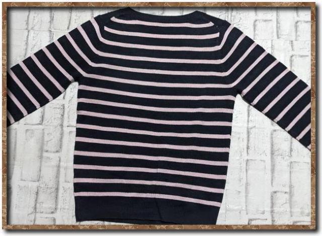 ベイフロー Vネックボーダーニット 紺×ピンク < ブランド  ベイフロー Vネックボーダーニット 紺×ピンク < ブランドの