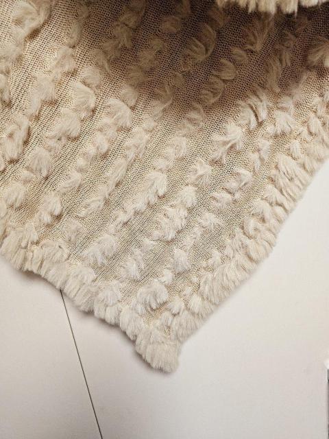 【美品】 ベージュ ファー ポンチョ < 女性ファッション  【美品】 ベージュ ファー ポンチョ < 女性ファッションの