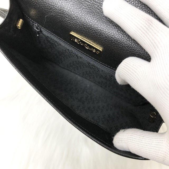 【美品】YSL サンローラン ショルダーバッグ クロスボディ カサンドラ 三角プレート トライアングルプレート ブラック レザー < ブランド 【美品】YSL サンローラン ショルダーバッグ クロスボディ カサンドラ 三角プレート トライアングルプレート ブラック レザー < ブランドの