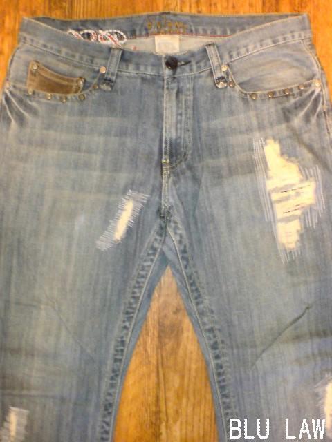 BLU LAW/ブルーロウ ヴィンテージ加工ダメージ デニム パンツ/メンズ☆新品☆セレブ < 男性ファッション  BLU LAW/ブルーロウ ヴィンテージ加工ダメージ デニム パンツ/メンズ☆新品☆セレブ < 男性ファッションの